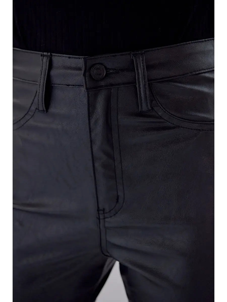 Paint it Black Leather Jeggings