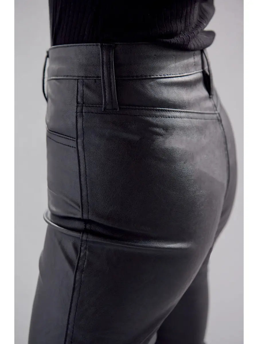 Paint it Black Leather Jeggings