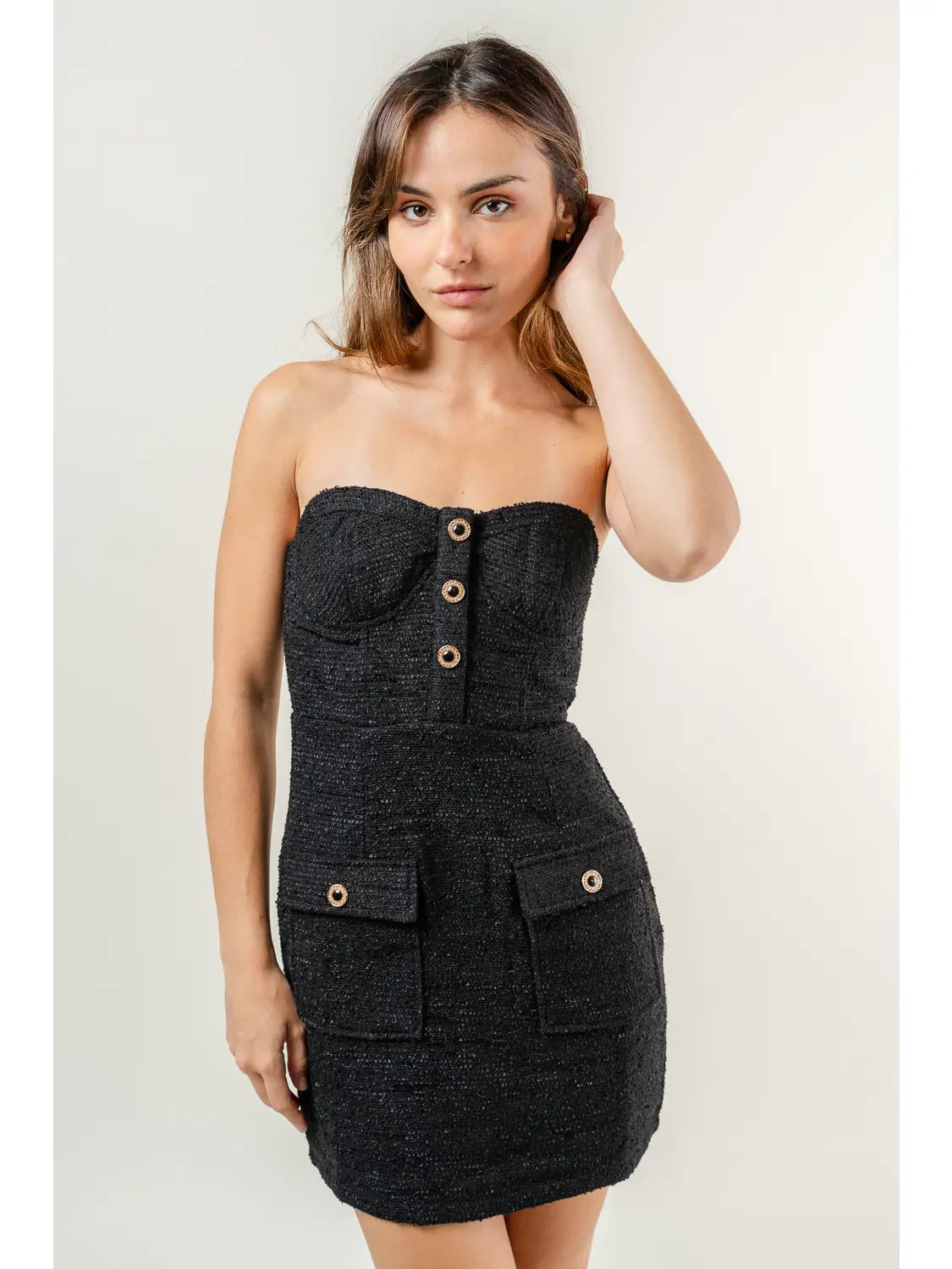Anna Tweed Mini Dress