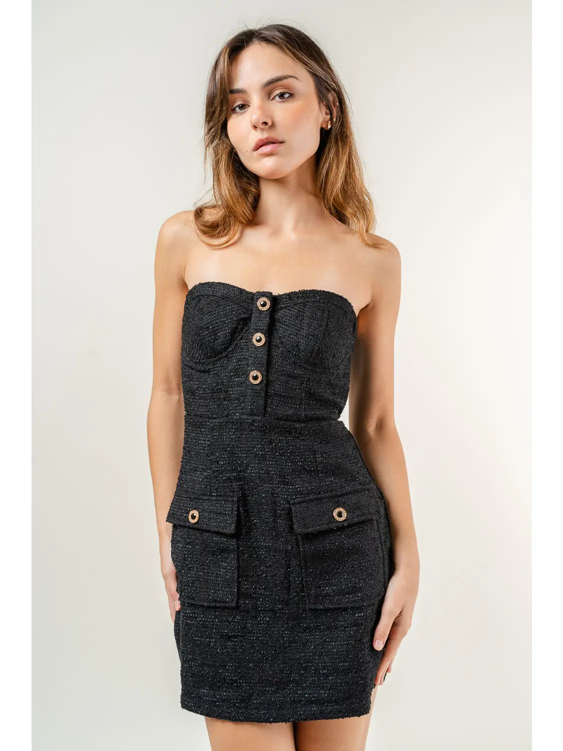 Anna Tweed Mini Dress