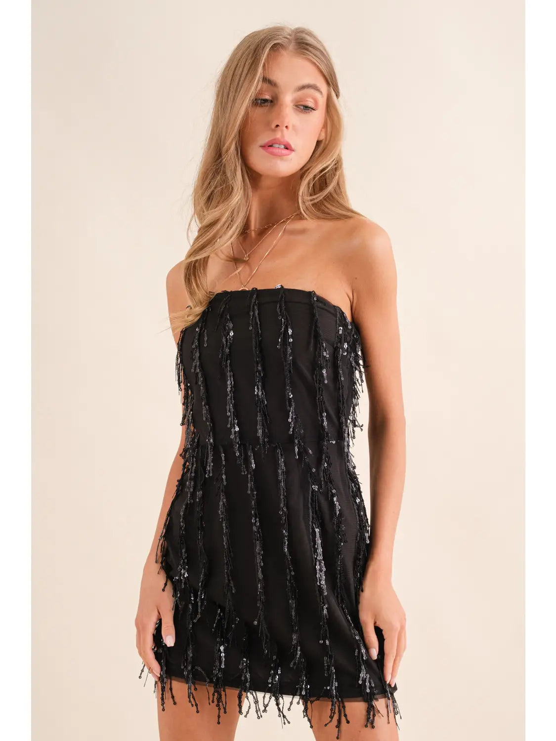 Naomi Fringe Mini Dress