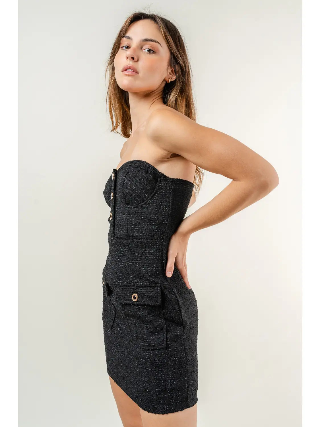 Anna Tweed Mini Dress