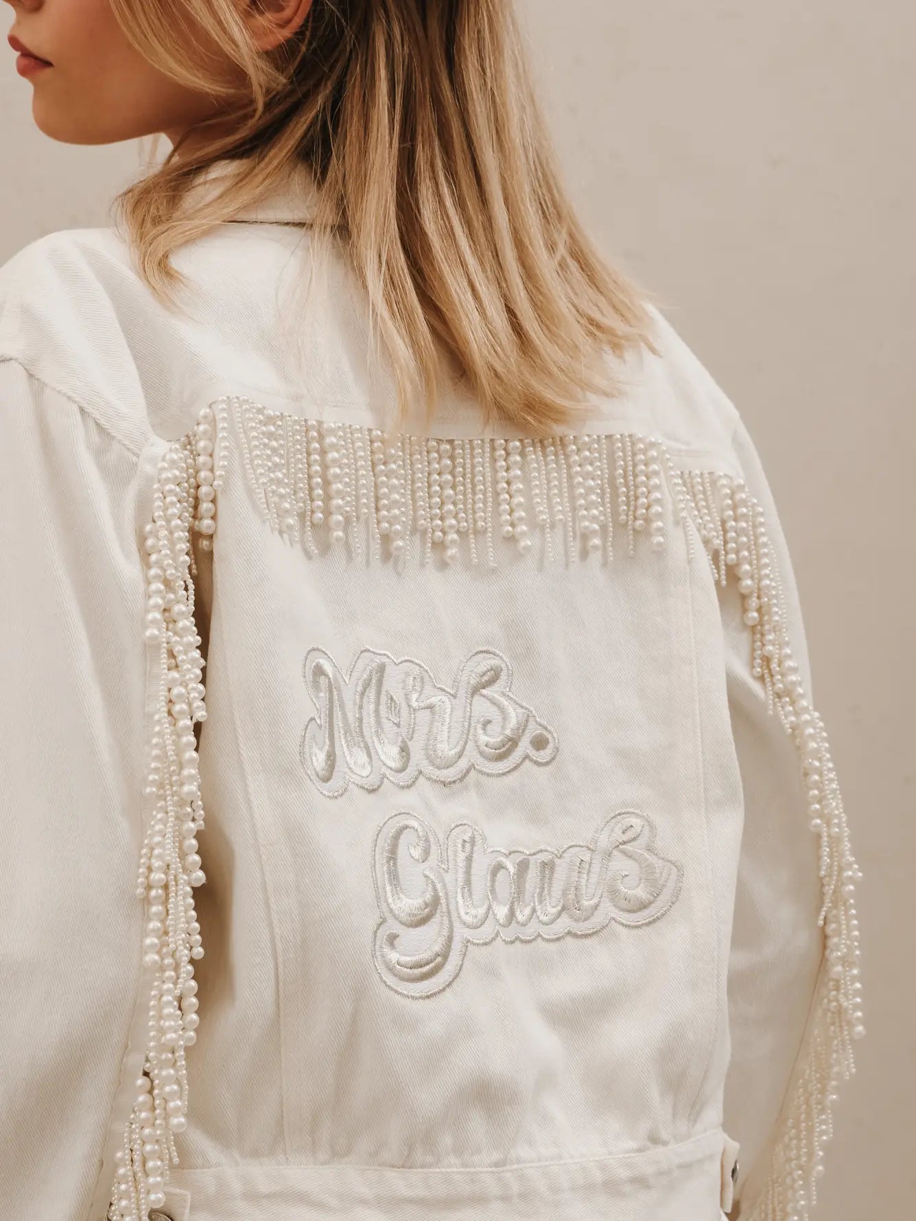 Pearl Fringe Wifey Jacket