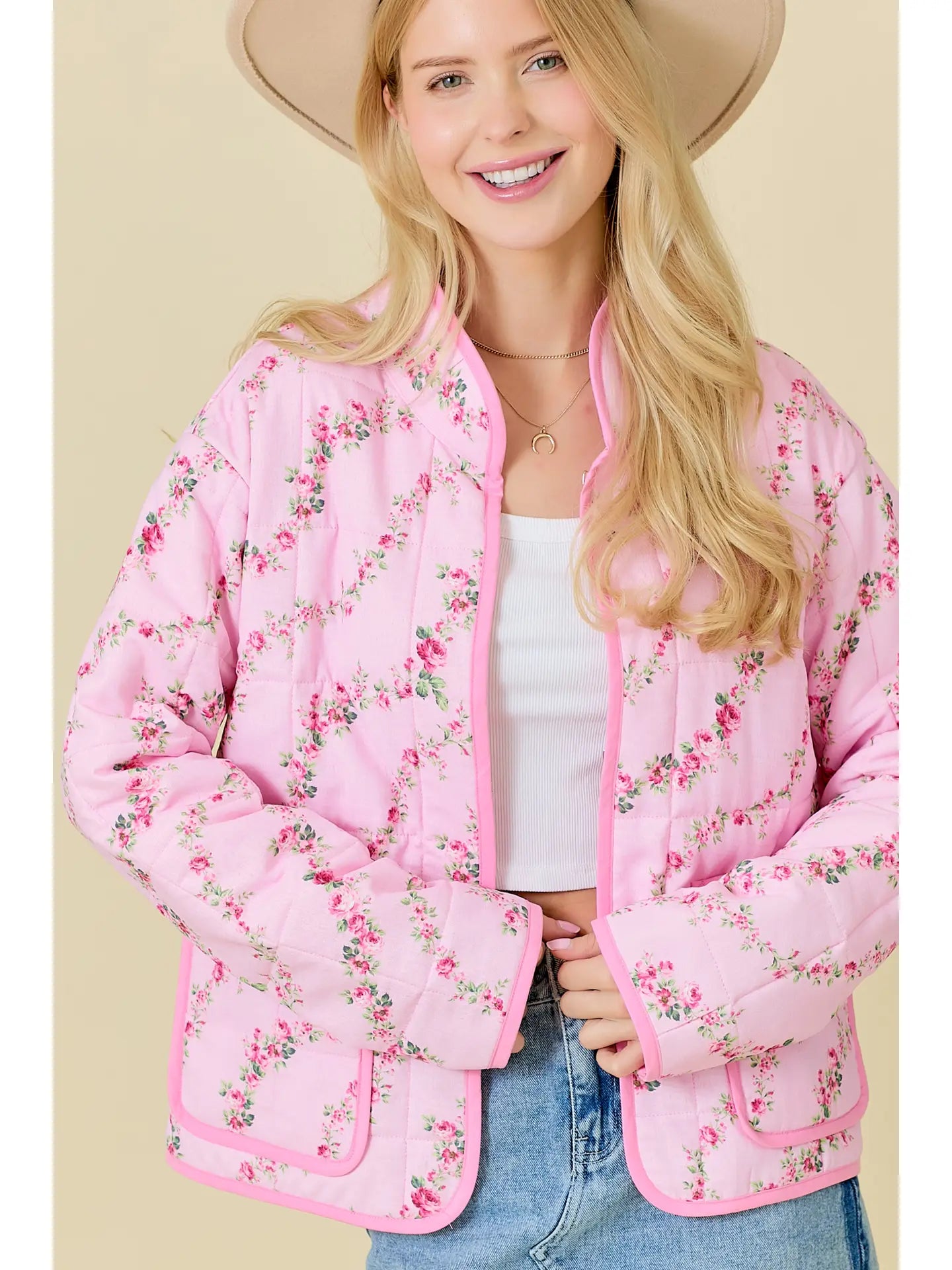 Brittney's Floral Quilted Jacket