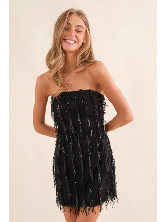 Naomi Fringe Mini Dress