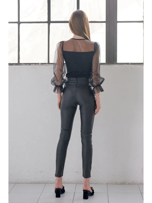 Paint it Black Leather Jeggings