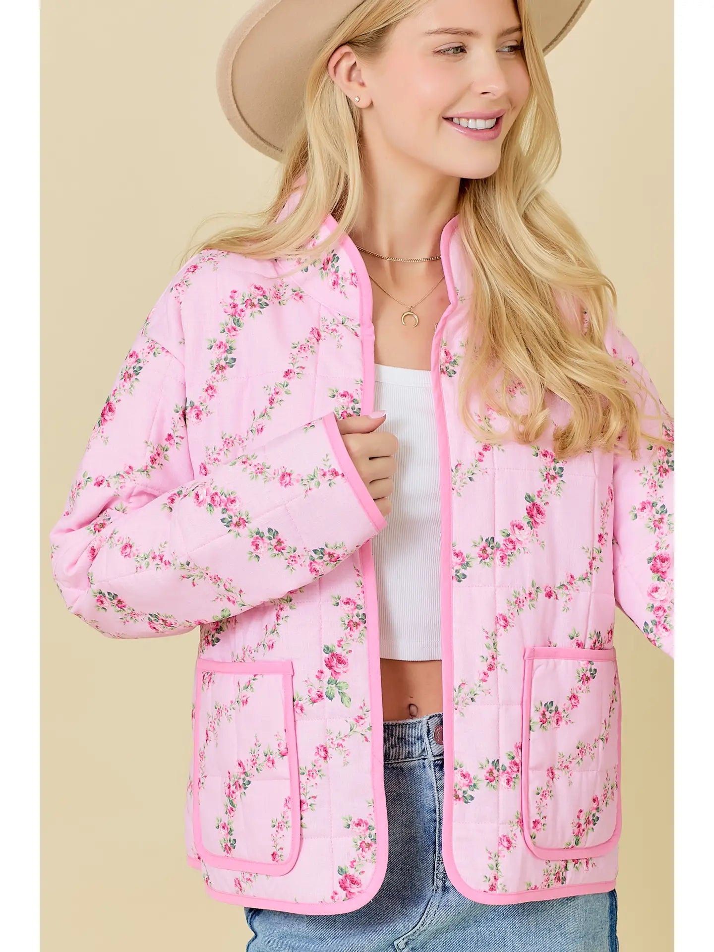 Brittney's Floral Quilted Jacket