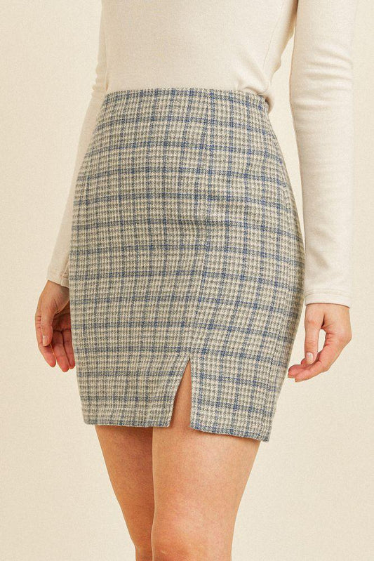 Plaid Woven Mini Skirt