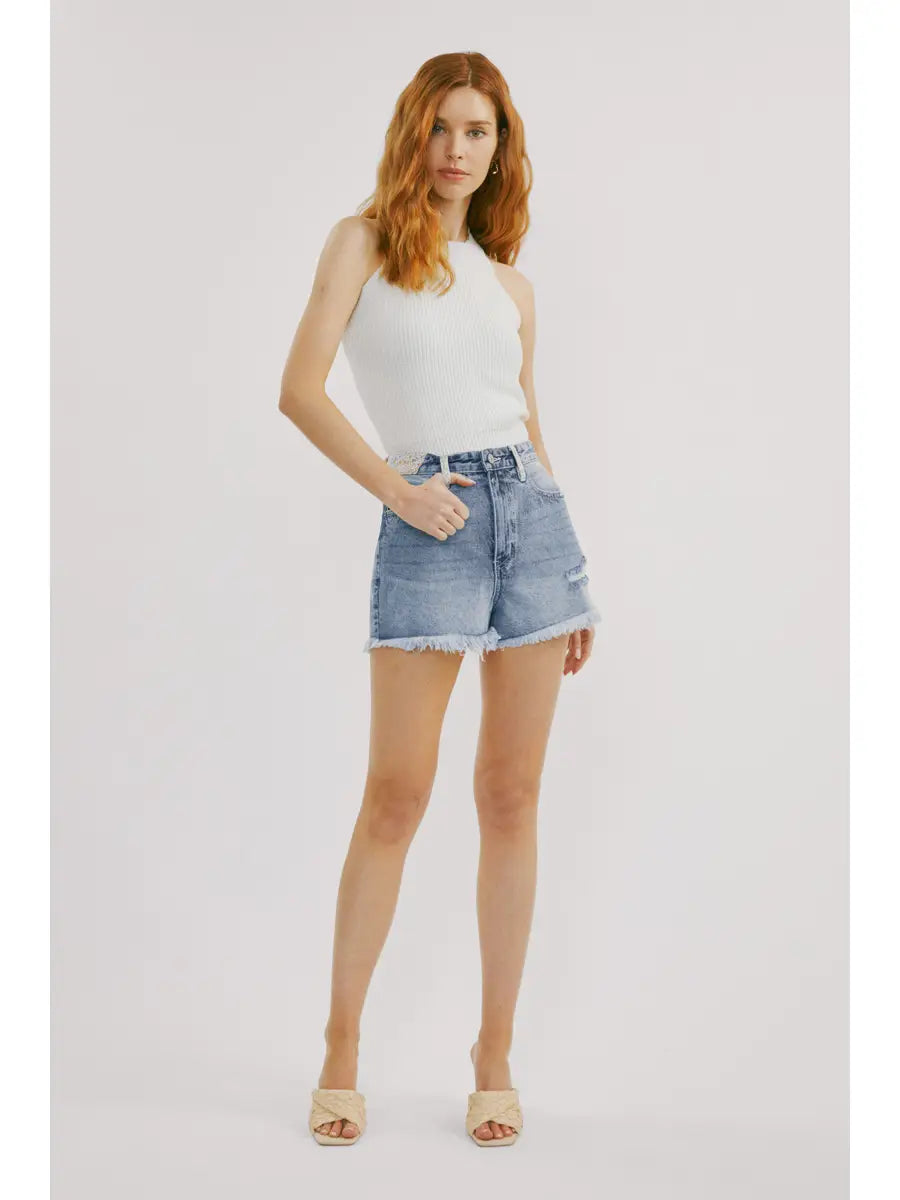 Wildflower Denim Shorts