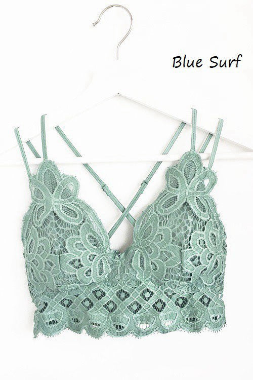 Belle Bralette (Blue Surf)